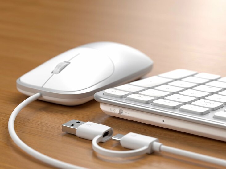 Satechi Slim CLX3 USB-C toetsenbord en muis combo zilver