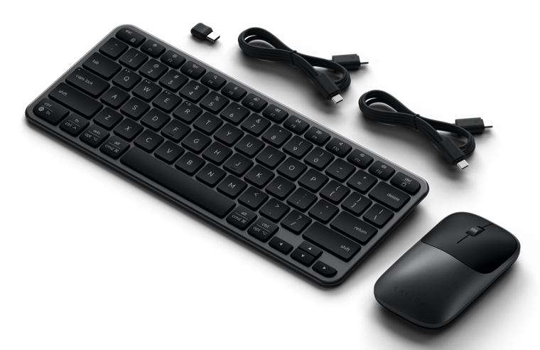 Satechi Slim CEX1 draadloze toetsenbord en muis combo zwart