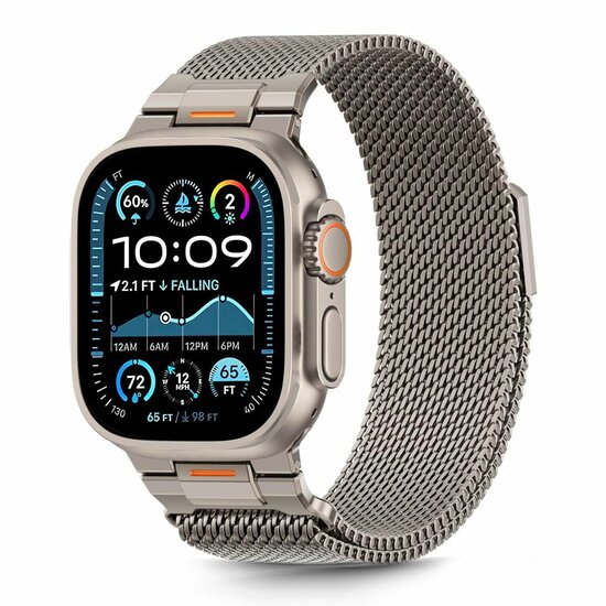 TechProtection Vanguard Apple Watch 49 / 46 / 45 / 44 mm bandje titanium