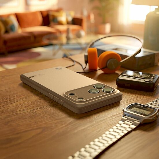 Spigen Classic LS MagSafe iPhone 17 Pro hoesje stone