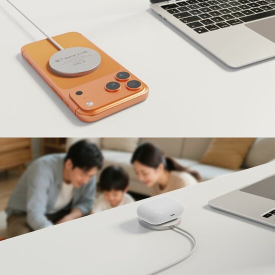 TechProtection Qi2.2 MagSafe 25 watt oplader wit