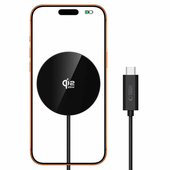 TechProtection Qi2.2 MagSafe 25 watt oplader zwart