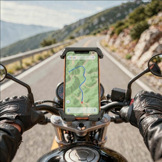 TechProtection V6 universele fiets en motorfiets telefoonhouder
