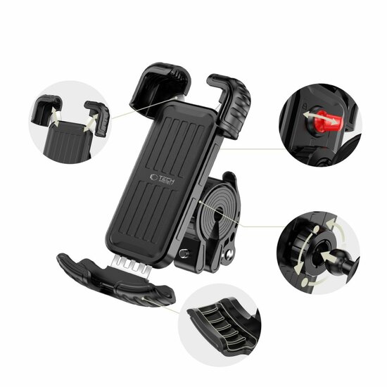 TechProtection V7 universele fiets en motorfiets telefoonhouder