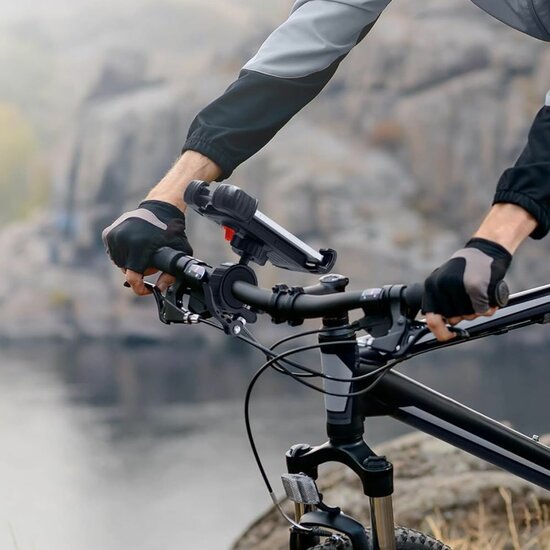 TechProtection V7 universele fiets en motorfiets telefoonhouder