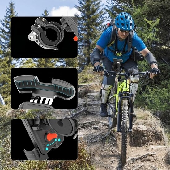 TechProtection V7 universele fiets en motorfiets telefoonhouder