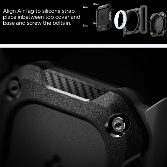 Spigen Tough Armor AirTag houder Pet Collar voor huisdieren