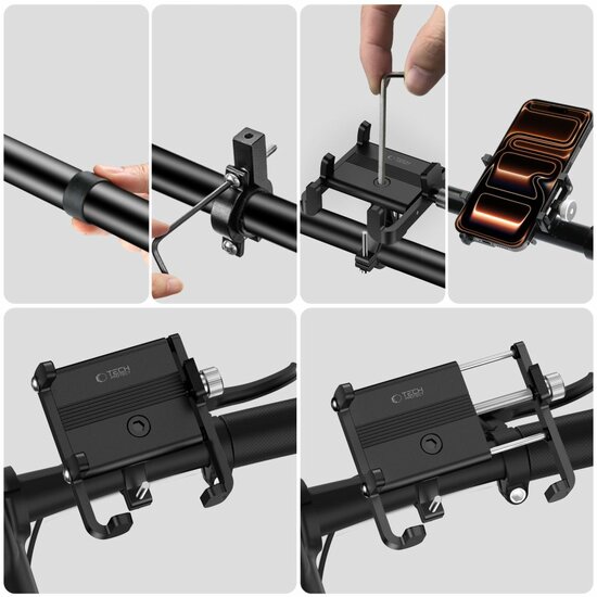 TechProtection V5 aluminium&nbsp;universele stevige fietshouder
