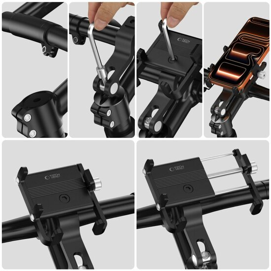 TechProtection V5 aluminium&nbsp;universele stevige fietshouder