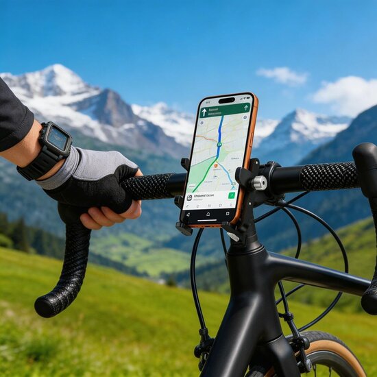 TechProtection V5 aluminium&nbsp;universele stevige fietshouder op stuur of stuurpen