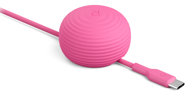 Twelve South CableStay USB-C kabel met houder roze
