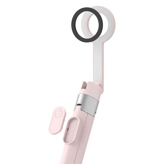TechProtection View MagSafe Bluetooth Selfie Stick Tripod roze