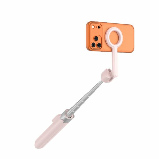 TechProtection View MagSafe Bluetooth Selfie Stick Tripod roze