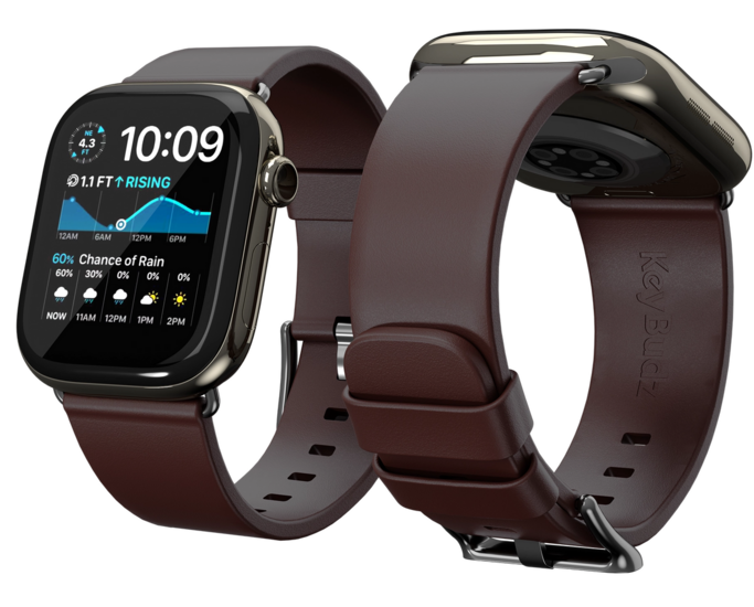 KeyBudz Artisan leather Apple Watch bandje bruin