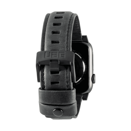 UAG Leather Apple Watch 44 mm strap bandje Zwart