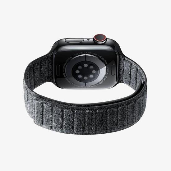 Alcanside Alcantara Apple Watch 49 / 46 / 45 mm bandje space grijs