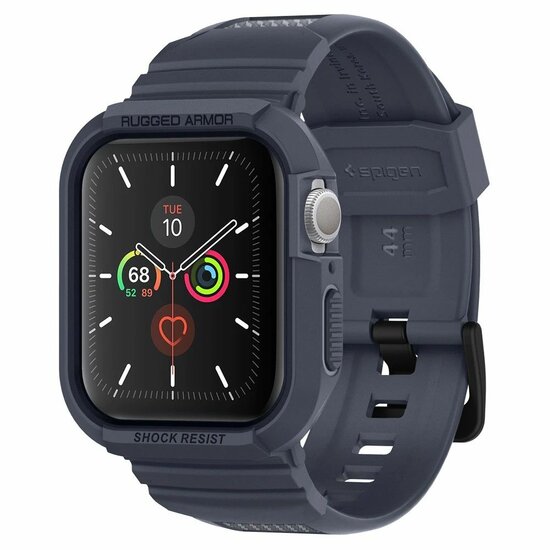 Spigen Rugged Armor Pro Apple Watch 45 / 44 mm bandje Grijs