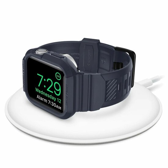 Spigen Rugged Armor Pro Apple Watch 45 / 44 mm bandje Grijs
