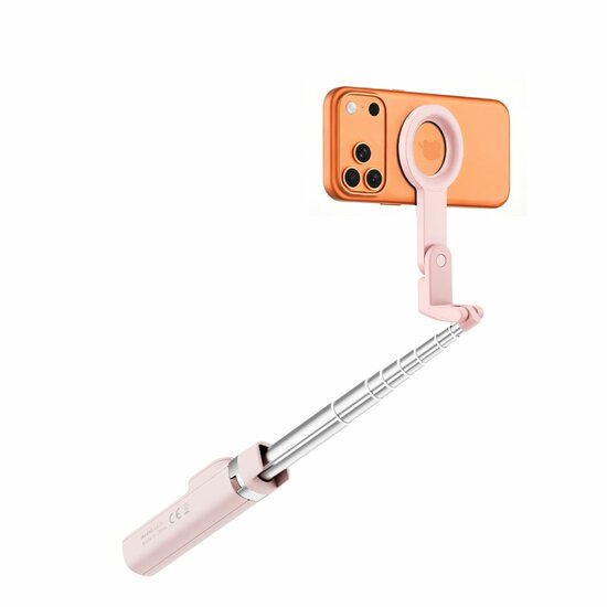 TechProtection Snap MagSafe Bluetooth Selfie Stick Tripod roze