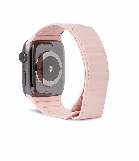 Decoded Traction Leather Apple Watch 40 mm bandje Roze