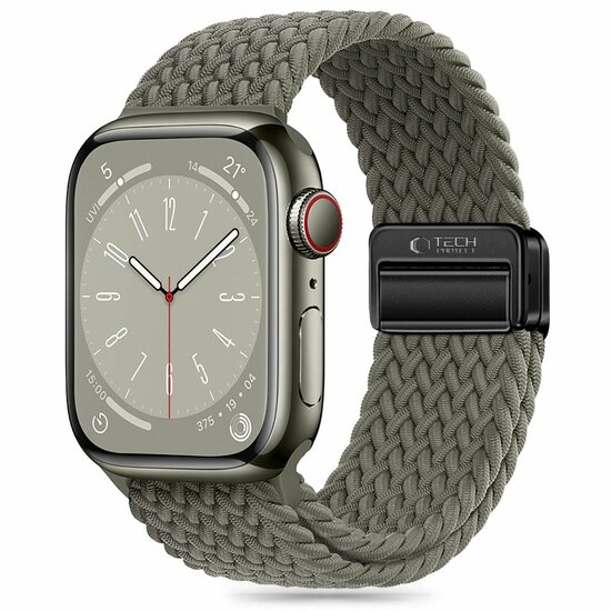 TechProtection Nylon Plus Apple Watch 49 / 46 / 45 / 44 mm bandje groen
