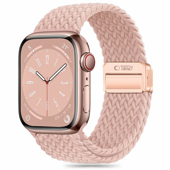 TechProtection Nylon Plus Apple Watch 49 / 46 / 45 / 44 mm bandje roze