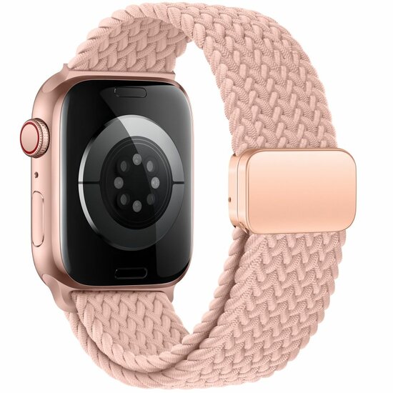 TechProtection Nylon Plus Apple Watch 49 / 46 / 45 / 44 mm bandje roze