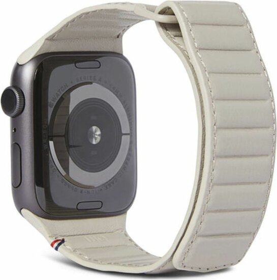 Decoded Traction Leather Apple Watch 42 / 41 / 40 mm bandje clay