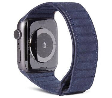 Decoded Traction Leather Apple Watch 49 / 46 / 45 / 44&nbsp; mm bandje blauw