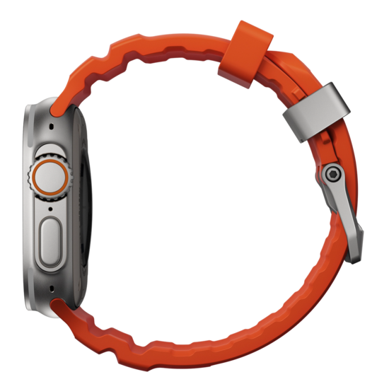 Nomad Rocky Point Apple Watch 49 / 46 /&nbsp;45 mm bandje magma / zilver