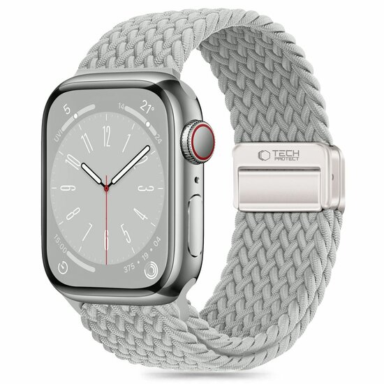 TechProtection Nylon Plus Apple Watch 42 / 41 / 40 mm bandje stone