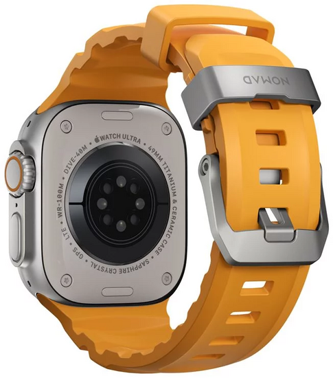 Nomad Rocky Point Apple Watch 49 / 46 /&nbsp;45 mm bandje geel