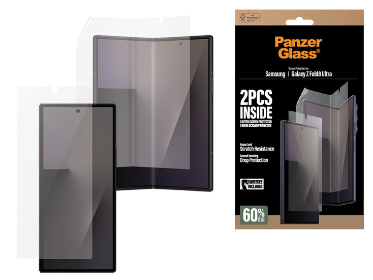 PanzerGlass Sub Galaxy Z Fold 8 Ultra screenprotector beschermset