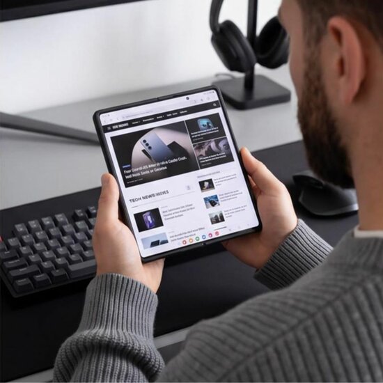 TechProtection Hybrid MagSafe Galaxy Z Fold 8 hoesje zwart