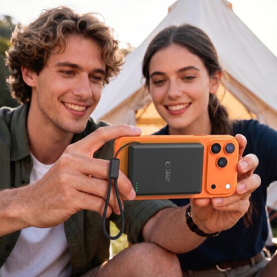 TechProtection Life 25 watt MagSafe draadloze powerbank 10000 mAh zwart
