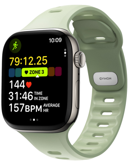 Nomad Tempo FKM Apple Watch  42 / 41 mm armband seagrass