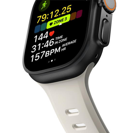 Nomad Tempo FKM Apple Watch Ultra 49 mm bandje driftwood
