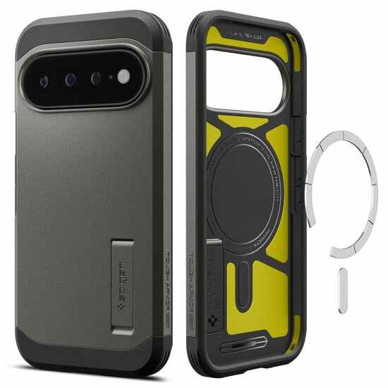 Spigen Tough Armor MagSafe Google Pixel 11 Pro XL hoesje gun metal