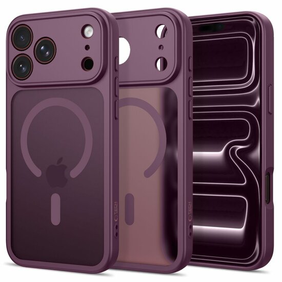 TechProtection Core MagSafe iPhone 18 Pro hoesje dark cherry