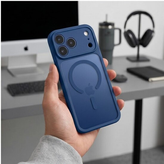 TechProtection Core MagSafe iPhone 18 Pro Max hoesje donkerblauw