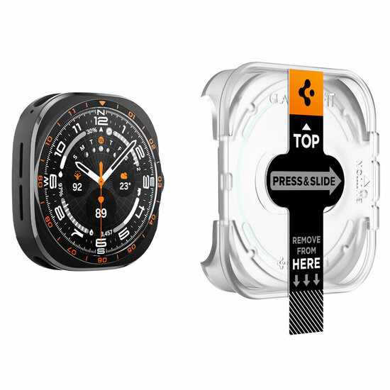 Spigen GLAS.tR EZ Fit Galaxy Watch Ultra 2 47 mm screen protector 2 pack