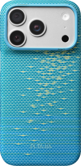 PITAKA Edge iPhone 18 Pro H&uuml;lle Ultra Slim lucid blau