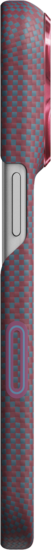 PITAKA Edge iPhone 18 Pro Max hoesje Argyle blauw / rood
