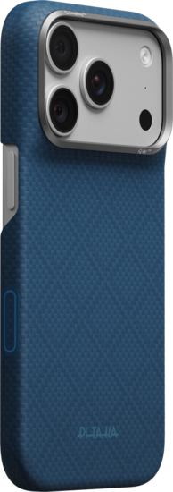 PITAKA Edge iPhone 18 Pro hoesje Argyle blauw 