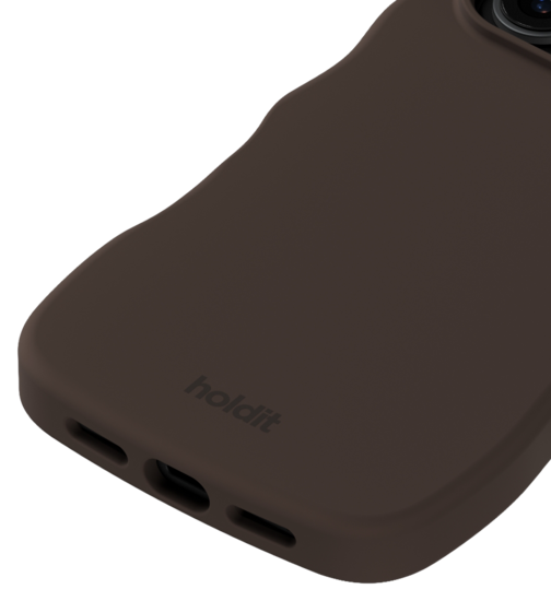 Holdit Wavy Silicone iPhone 18 Pro Max hoesje bruin