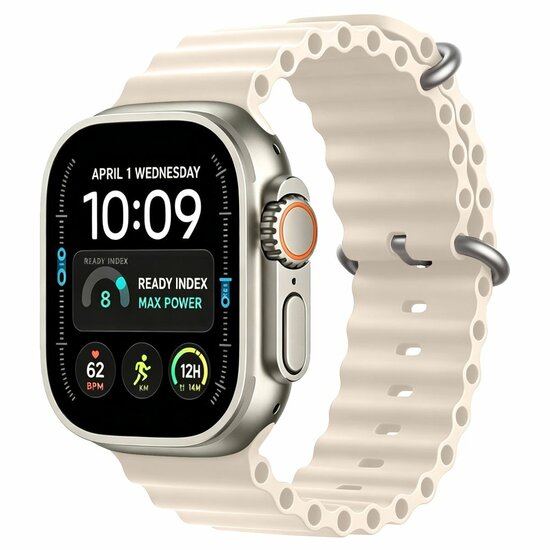 TechProtection Oceaan Apple Watch Ultra 49 / 46 / 45 / 44 mm bandje beige