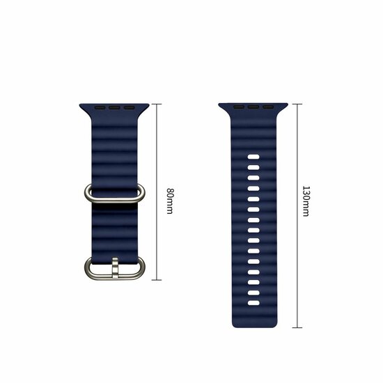 TechProtection Oceaan Apple Watch Ultra 49 / 46 / 45 / 44 mm bandje donkerblauw