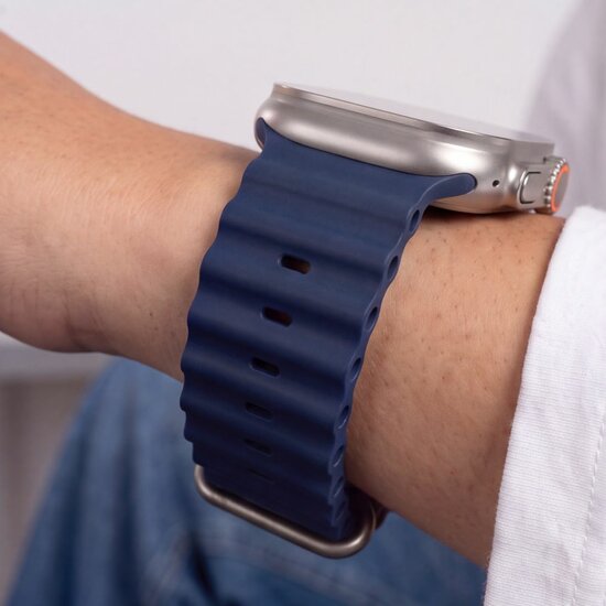 TechProtection Oceaan Apple Watch Ultra 49 / 46 / 45 / 44 mm bandje donkerblauw