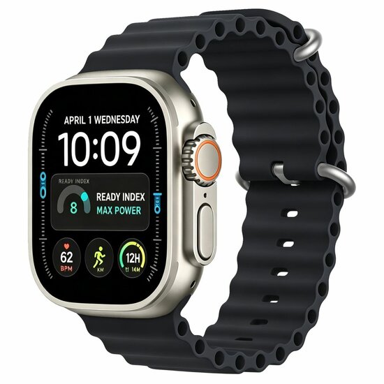 TechProtection Oceaan Apple Watch Ultra 49 / 46 / 45 / 44 mm bandje zwart