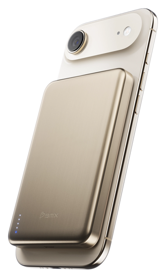 BMX SolidSafe Air MagSafe Qi2.2 Powerbank 10000 mAh 25 watt goud